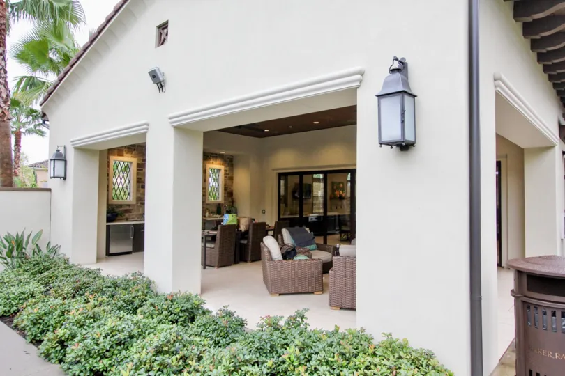 Plants and patio at the Brookland in Lake Forest, CA