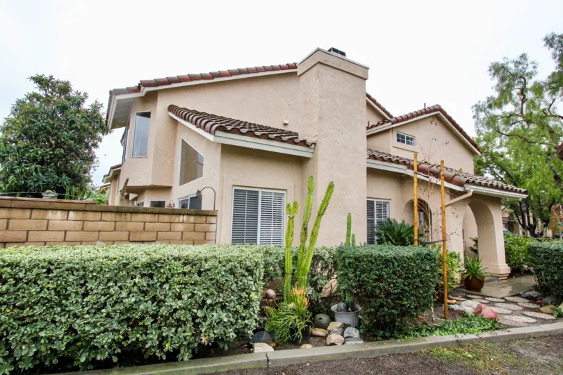 Great curb appeal at this tiled roof home in the Canyon Rim Community of Lake Forest, California
