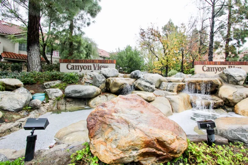 The beautiful grounds of Canyon View  in Lake Forest, California.