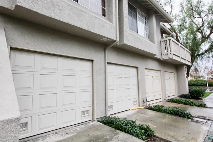 Row of garages at Canyon View  in Lake Forest, CA