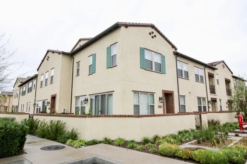 A tan home complex in El Paseo community in Lake Forest, California.