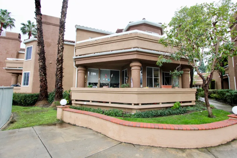 Nicely decorated portico and glass doors and brick color walls in Lake Forest Shores.