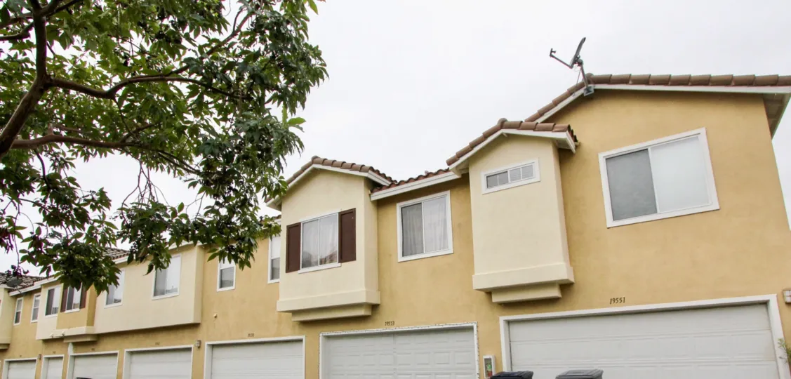 attched units with two car garages at the Palermo community