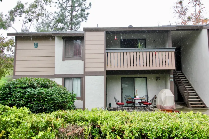A rainy day at a home in Pheasant Creek, in Lake Forest California