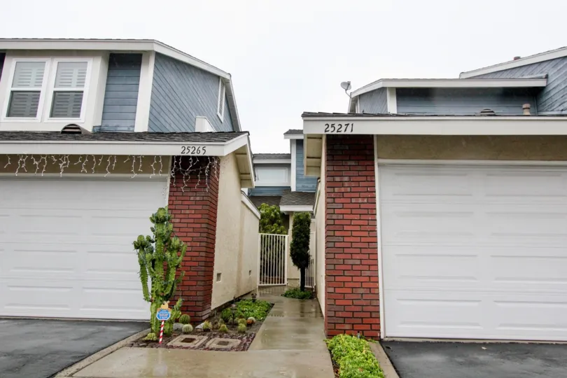 Garages side-by-side at San Remo Villas in Lake Forest, CA