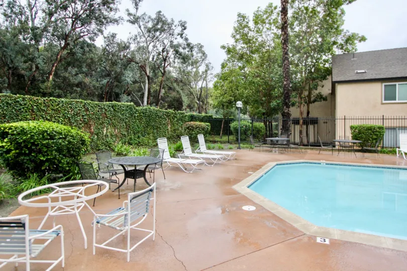 Poolside at the Serrano Creek Villas in Lake Forest, CA