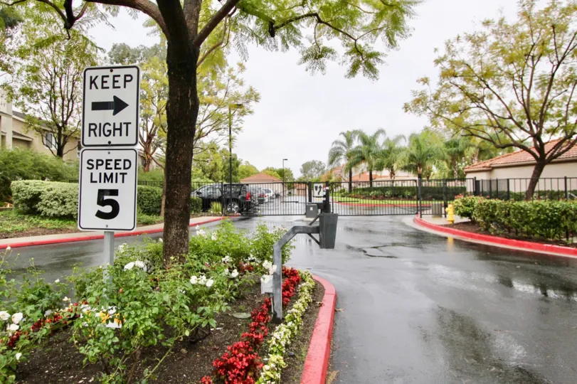 Rain and overcast at the Villorio in Lake Forest, CA