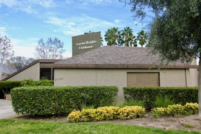 A partly cloudy day at Aegean Heights in Mission Viejo, California