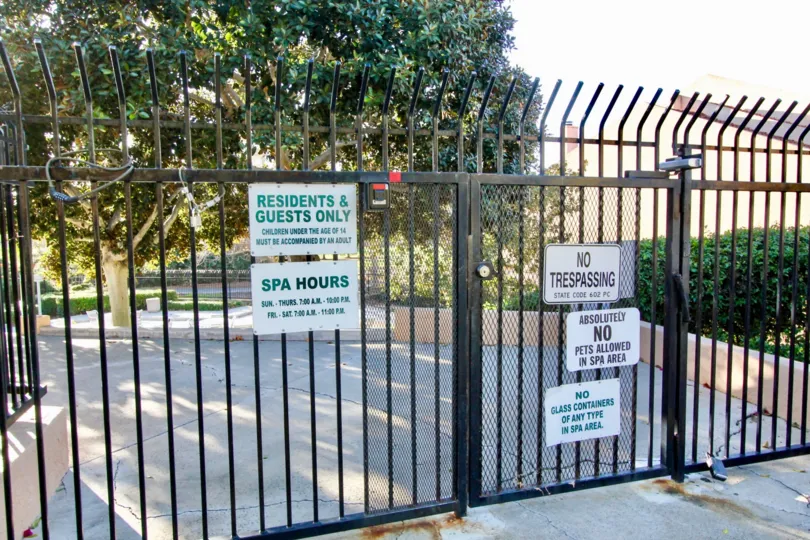 Gated entryway providing added security at the Baja Finisterra