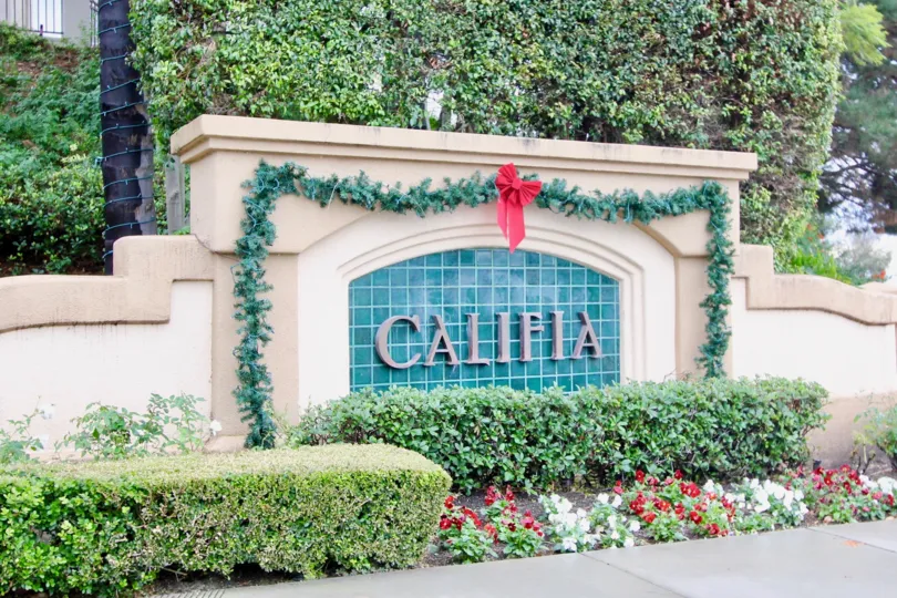 Red ribbon at Greystone Califia in Mission Viejo California