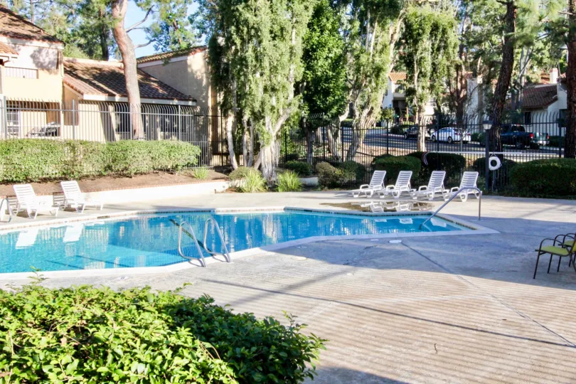 the la mancha is a fantastic swimming pool of the mission viejo city in california