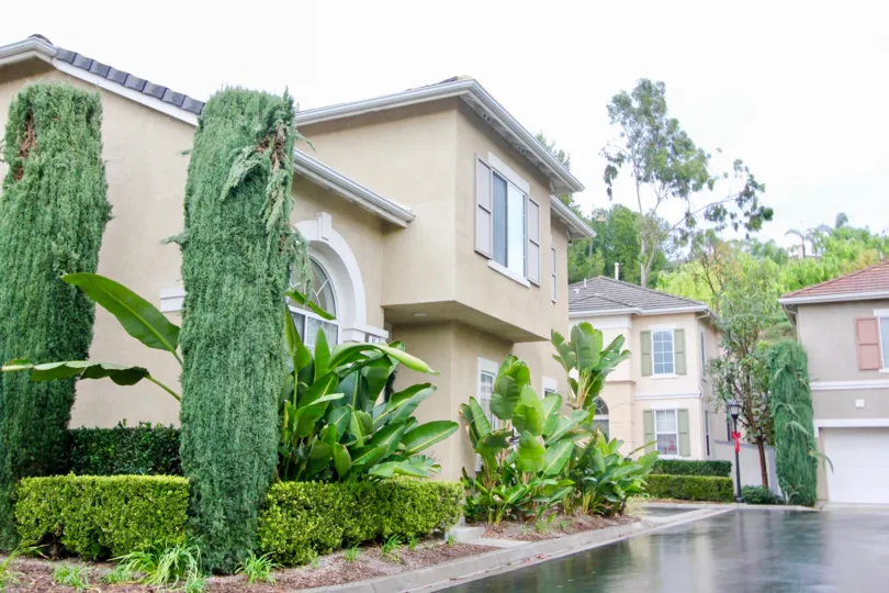 Multi-level units with impressive landscaping at the Melrose community