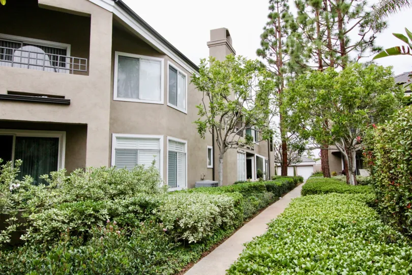 THE APARTMENT IN THE BAYVIEW COURT WITH THE PLANTS, TREES, BALCONI, SCREENED WINDOWS