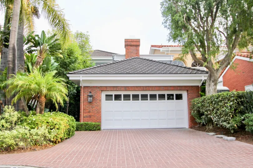 Stunning brick driveway and exterior in the Belcourt Towne Collection in Newport Beach, CA