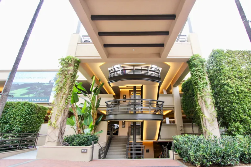 A beautiful day in the Meridian with an entrance of a building.