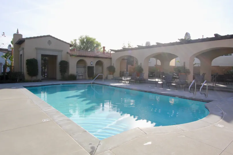 Plenty of places to lounge around the pool at Casita in the city of Orange.