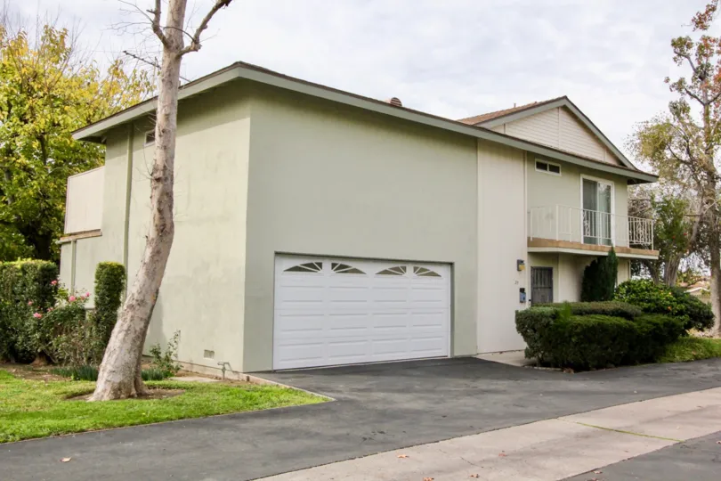 One of the spacious homes on a sunny day in the Golden Circle community of Orange, CA.