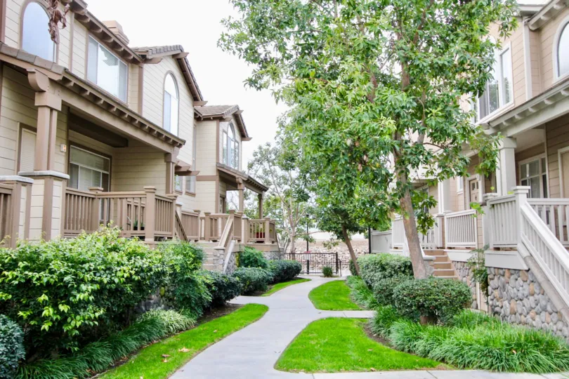Walkway at Huntington Community in Orange California