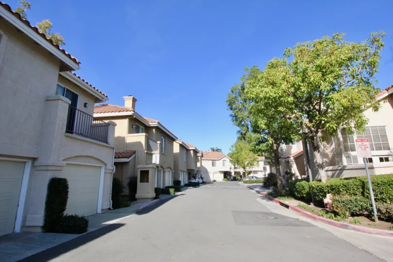 Montevista Orange California neatly builded homes in a straight way with good roads