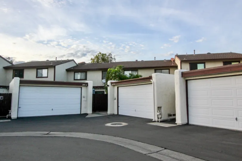 A quick glimpse of the garages available to Smoketree Orange Townhomes residents.