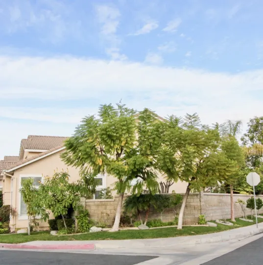 A home in the sycamore crossing is very elegant homes with trees, plants, clean street and peaceful city.