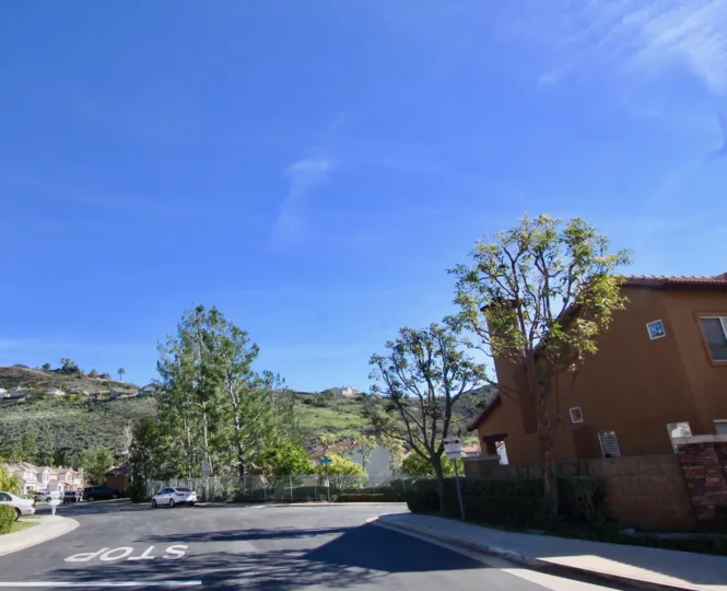The Village Orange California with attractive blue sky look in a sunny day with cute trees