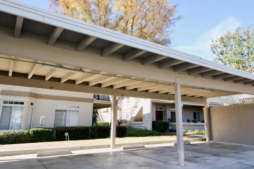 Sky and parking lot in Belflora in Rancho Santa Margarita, CA