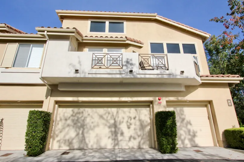 Garage and patio in Cabo Vista in Rancho Santa Margarita in California