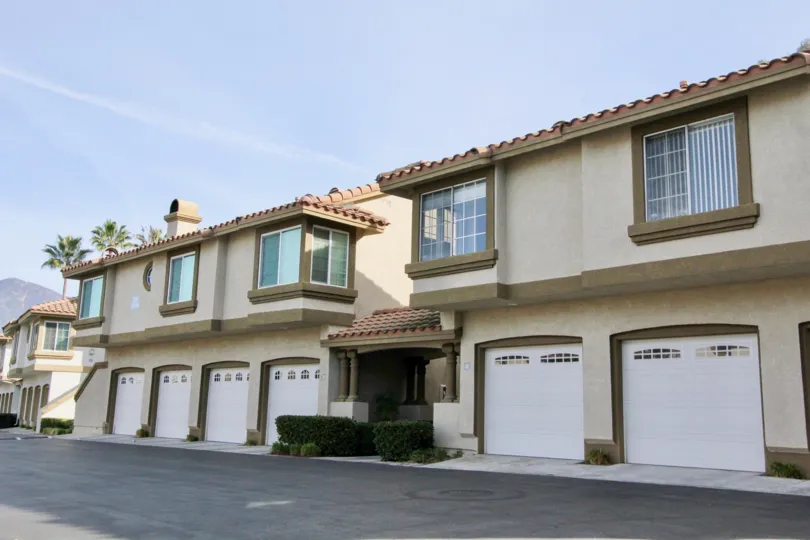 Multi family housing with garages in the community of Casafina in Rancho Santa Margarita, California