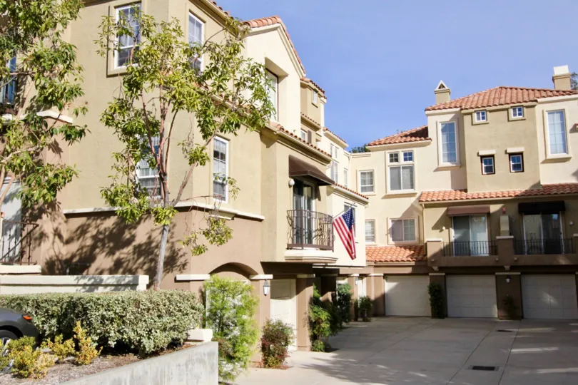Beautiful architecture in the Corte Melina community in Rancho Santa Margarita, California.