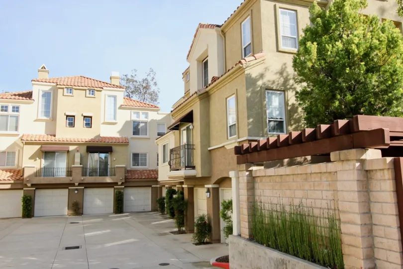 A courtyard of houses in Corte Melina in Rancho Santa Margarita, CA