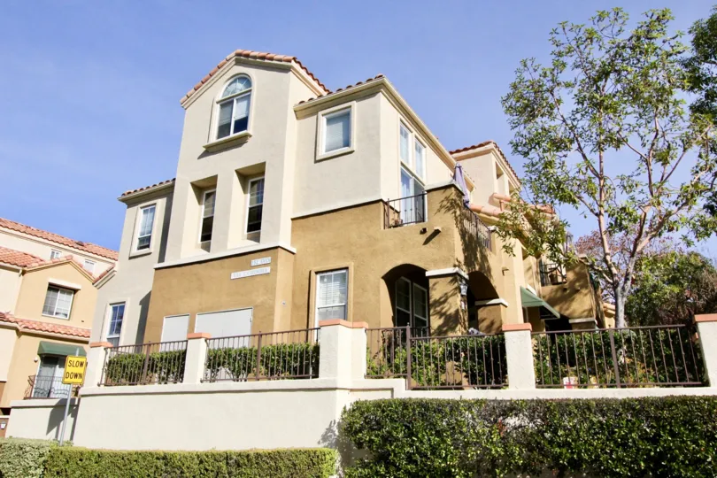Beautiful architecture at Corte Melina in Rancho Santa Margarita, California.