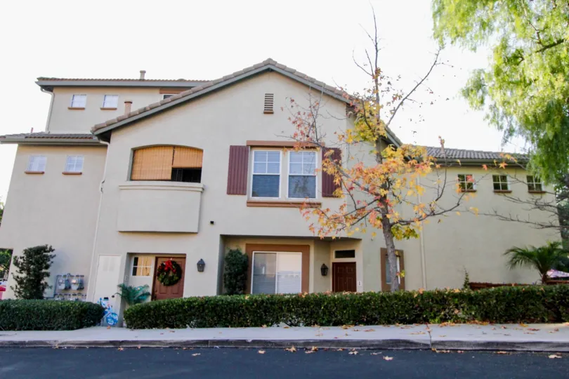 Curbside view of the Dakota community in Rancho Santa Margarita, California.
