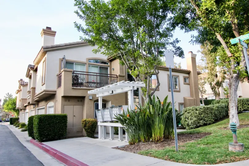 Nice view at front with lawn and balcony of villa in La Ventana of Rancho Santa Margarita