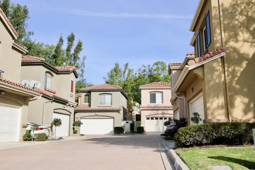 Curb appeal at Los Abanicos in Rancho Santa Margarita, California.