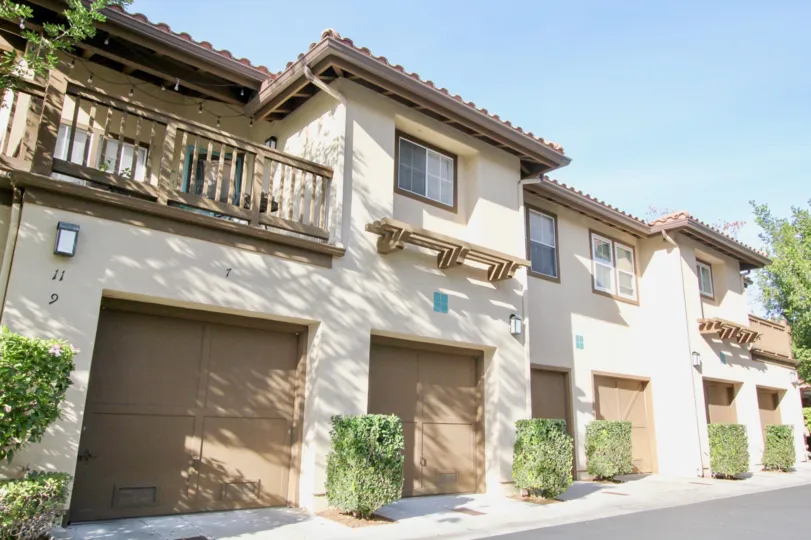 The homes of Los Portillos neighborhood on a sunny day