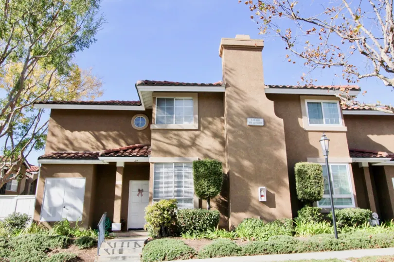 Curb appeal in Mission Courts in the city of Rancho Santa Margarita, California.