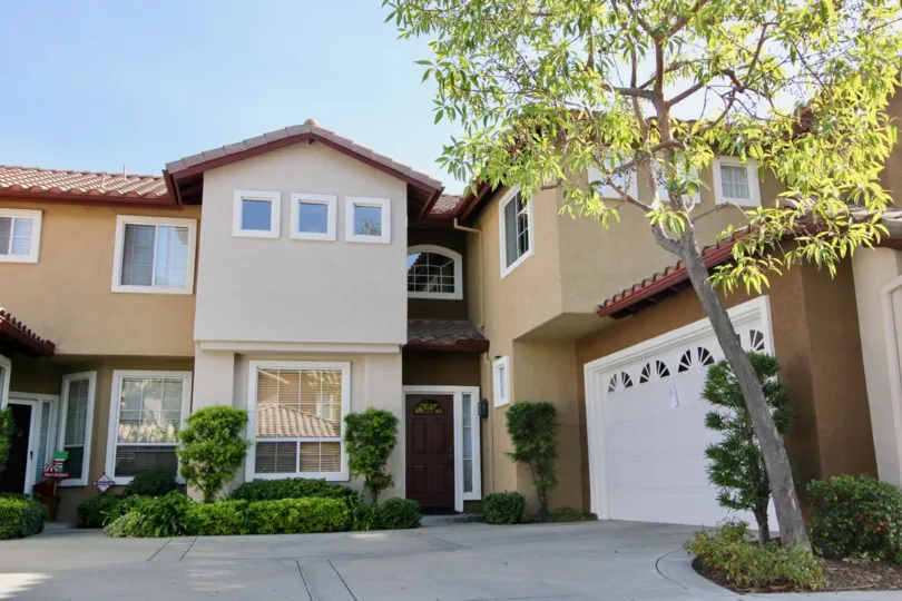 Several brown homes at Sausalito community in Rancho Santa Margarita, california.