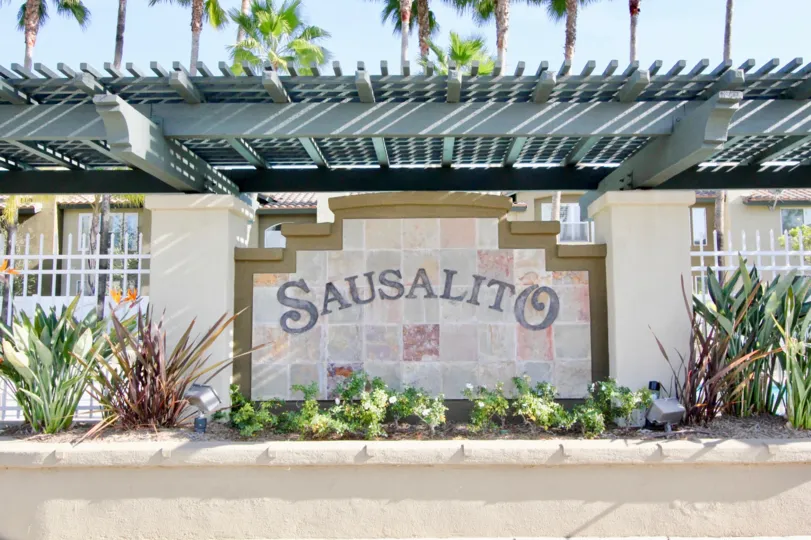 Front entry of the Sausalito community on a sunny day