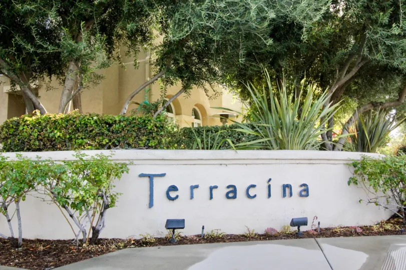 The entrance to the community of Terracina in the city of Rancho Santa Margarita, California