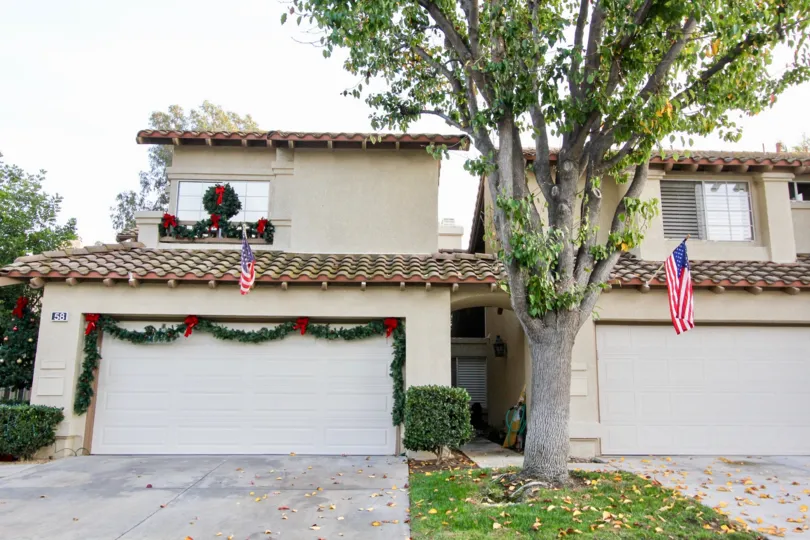 Enclosed garages in the Tierra Linda community in Rancho Santa Margarita, California.
