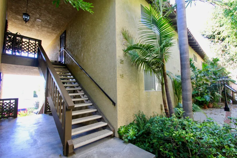 THE 16-25 APARTMENTS IN THE CASA CONTENTA WITH THE PLANTS, TREES, UPSTAIRS