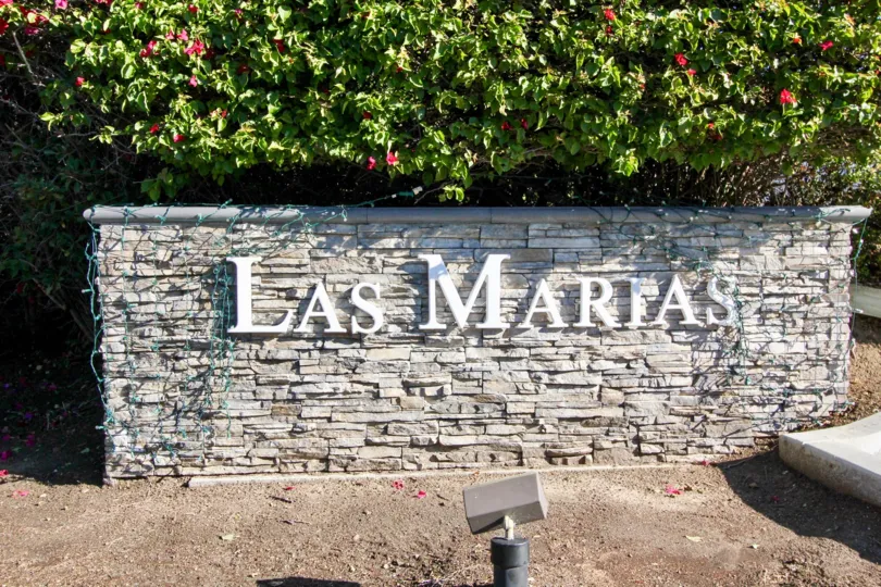 A small garden or plant in the name of Las Marias at the front side and taken at morning sun light effect.