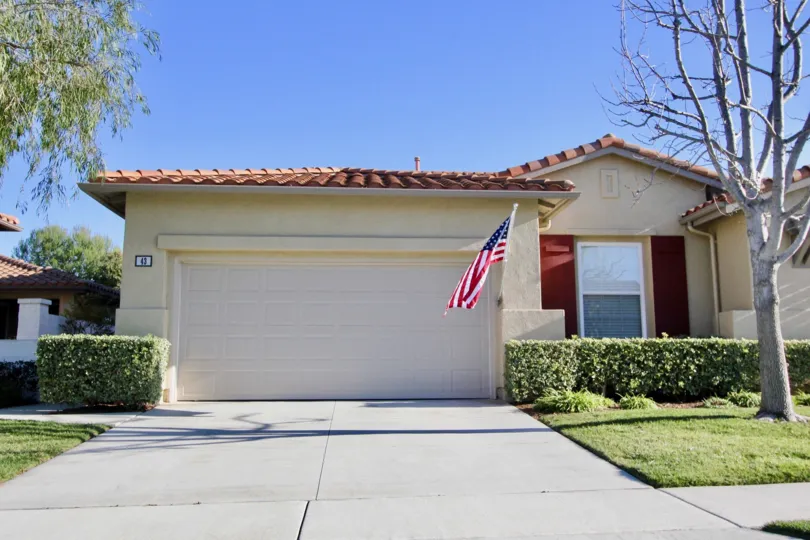 Seagarden, San Clemete, CA; Adobe house with American Flag Address 43