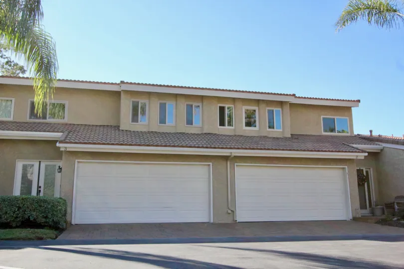 Spacious two car garages and privacy front door entrances at the Seaview Townhomes
