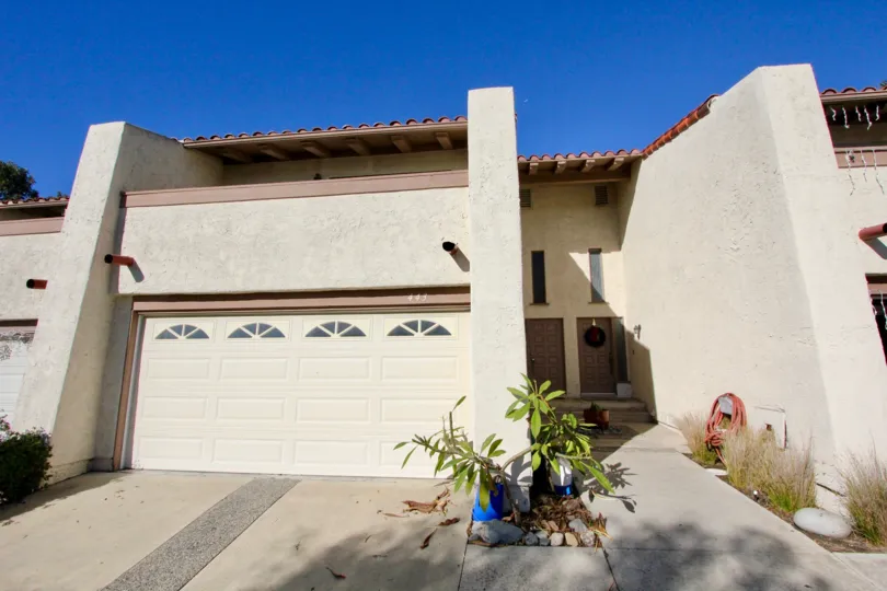 A traditional townhomes with thick walls in the Summer Place community.