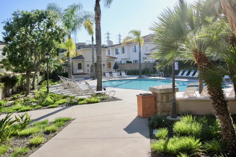 Access to communal pool area in this home in Trinidad of San Clemente, CA