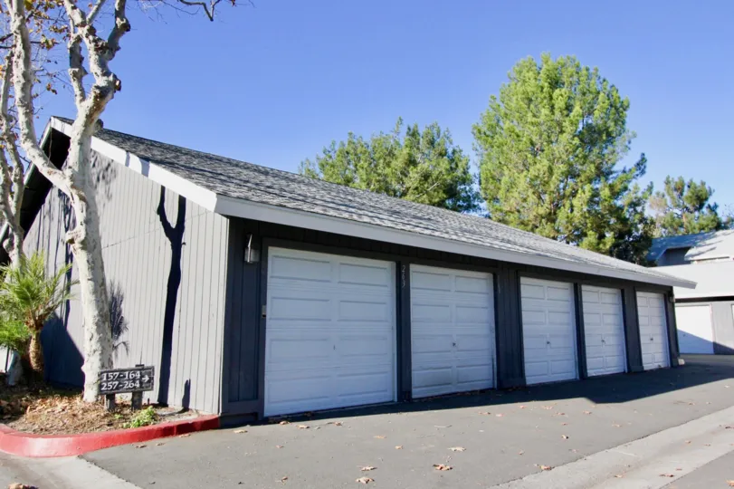 Shared garages at Casitas De Alipaz in San Juan Capistrano, CA