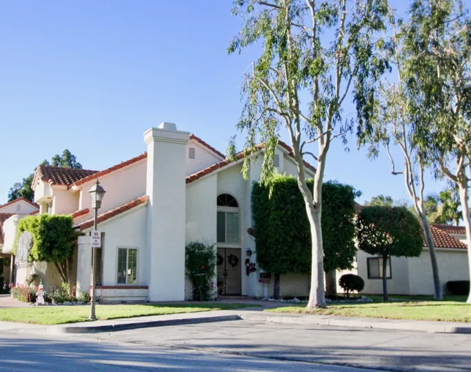 Blue skies above Casitas Del Rio in San Juan Capistrano, CA