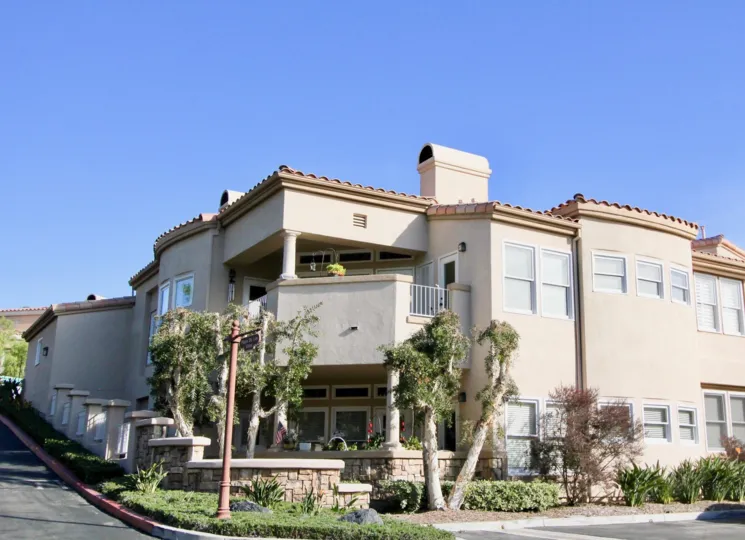 Clear skies at a road at Marbella Golf Villas in San Juan Capistrano, CA